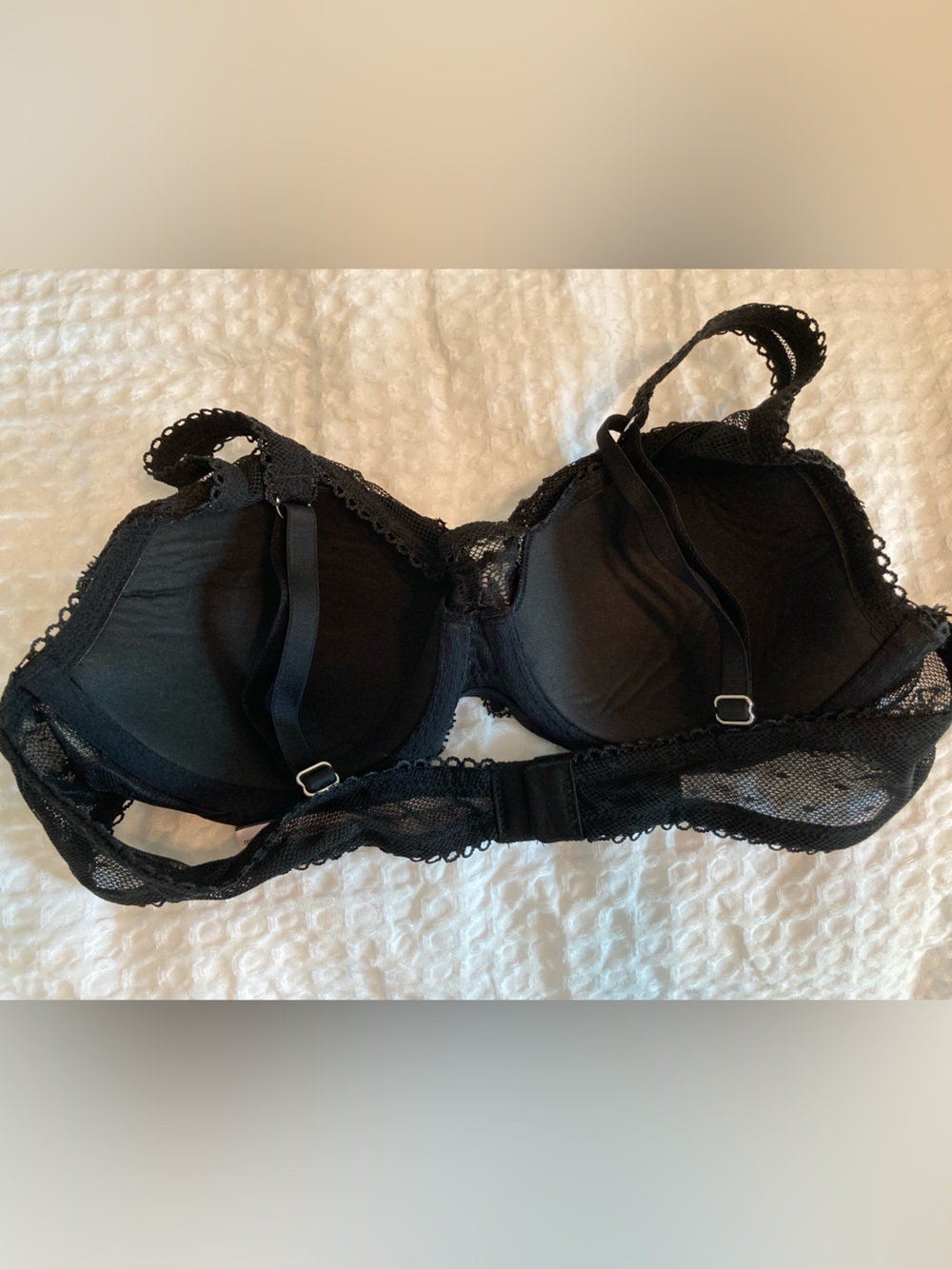 NEW Victoria's Secret Dream Angels Lined Demi Black Lace Underwire Bra 36A - Picture 3 of 8